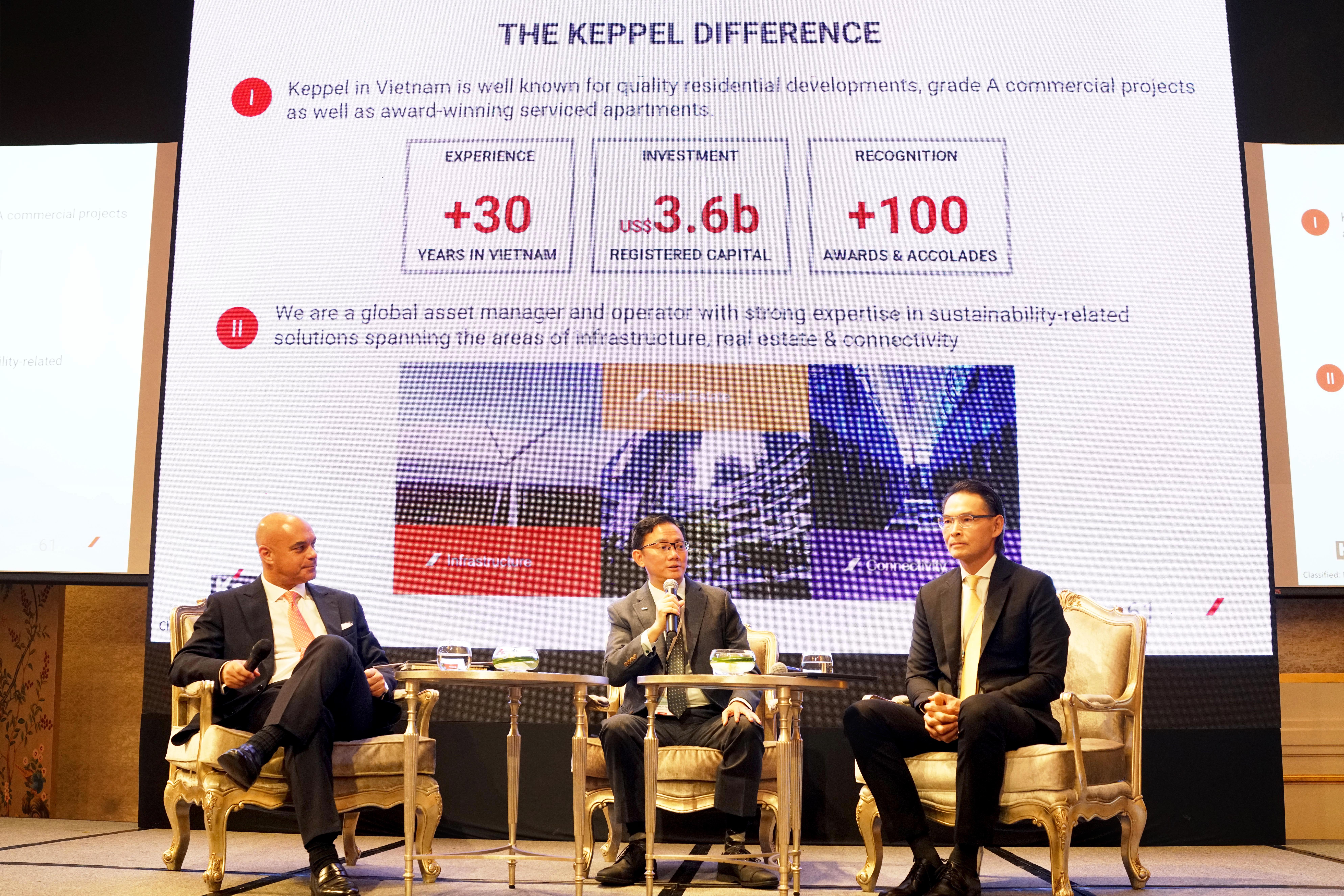 Mr Joseph Low (middle), President (Vietnam), Real Estate, Keppel Corporation at the panel discussions of Vietnam Investor Conference 2023.JPG