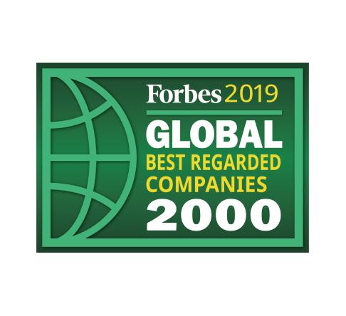 Forbes Best Regarded Companies 2019 Logo