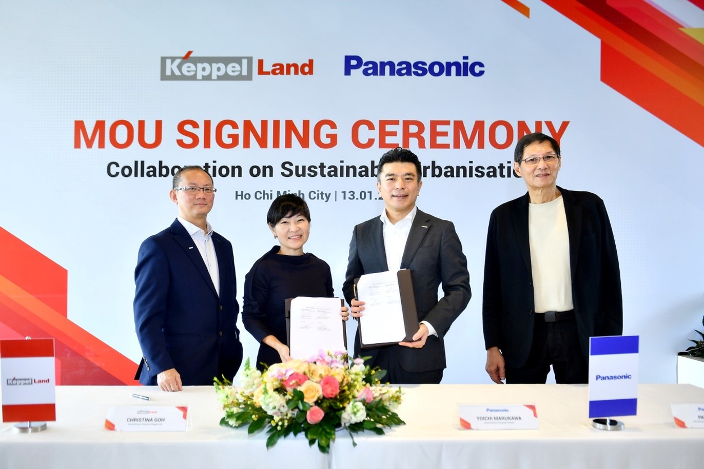 Image: Representatives from Keppel Land Vietnam and Panasonic Vietnam  at the MOU signing ceremony.